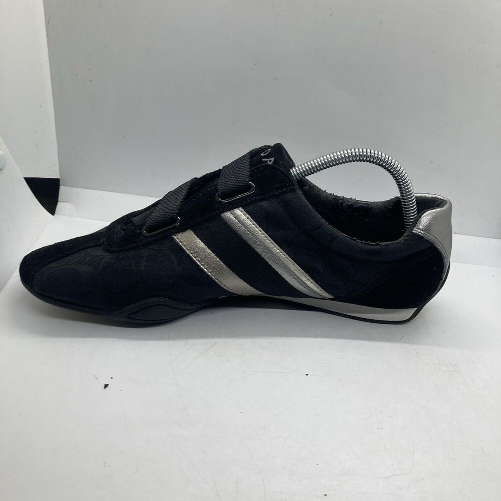 COACH Black & Silver Low-Profile Athletic Sneakers - Picture 6 of 10